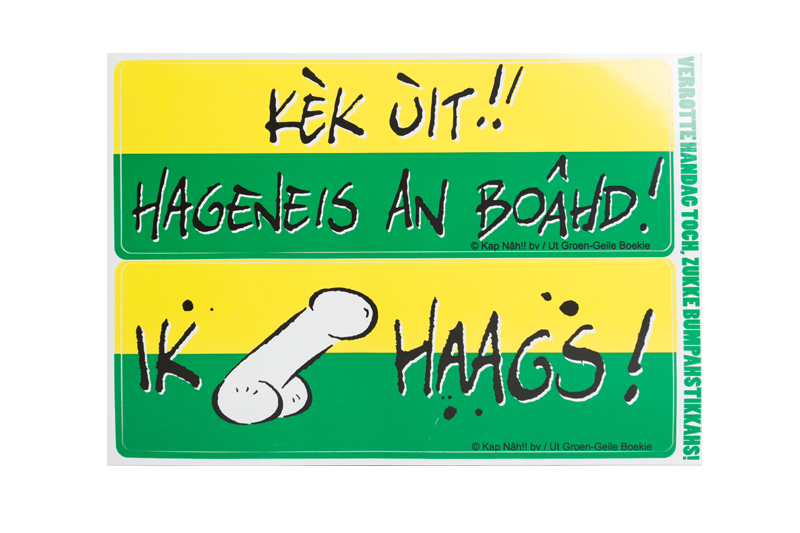 Haagse bumpâhstikkâhs (2 x 2 stickers)